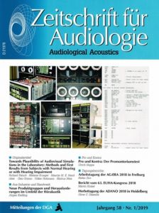 Magazin für Audiologie Audiological Acoustics im Abo